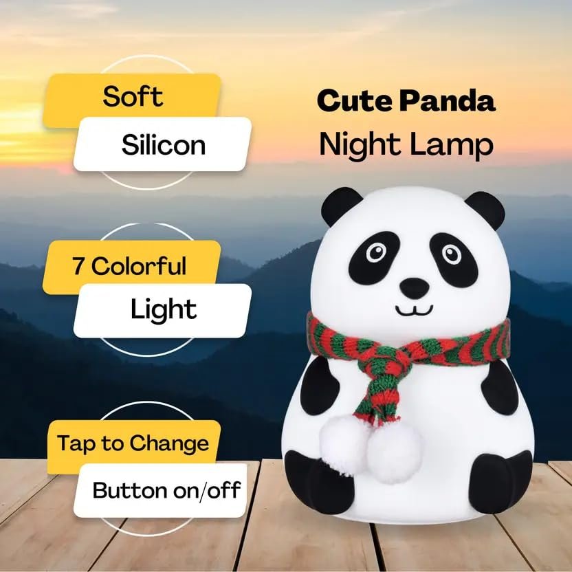 GiftNFeel Rechargeable Silicone Panda Night Lamp - Image 5
